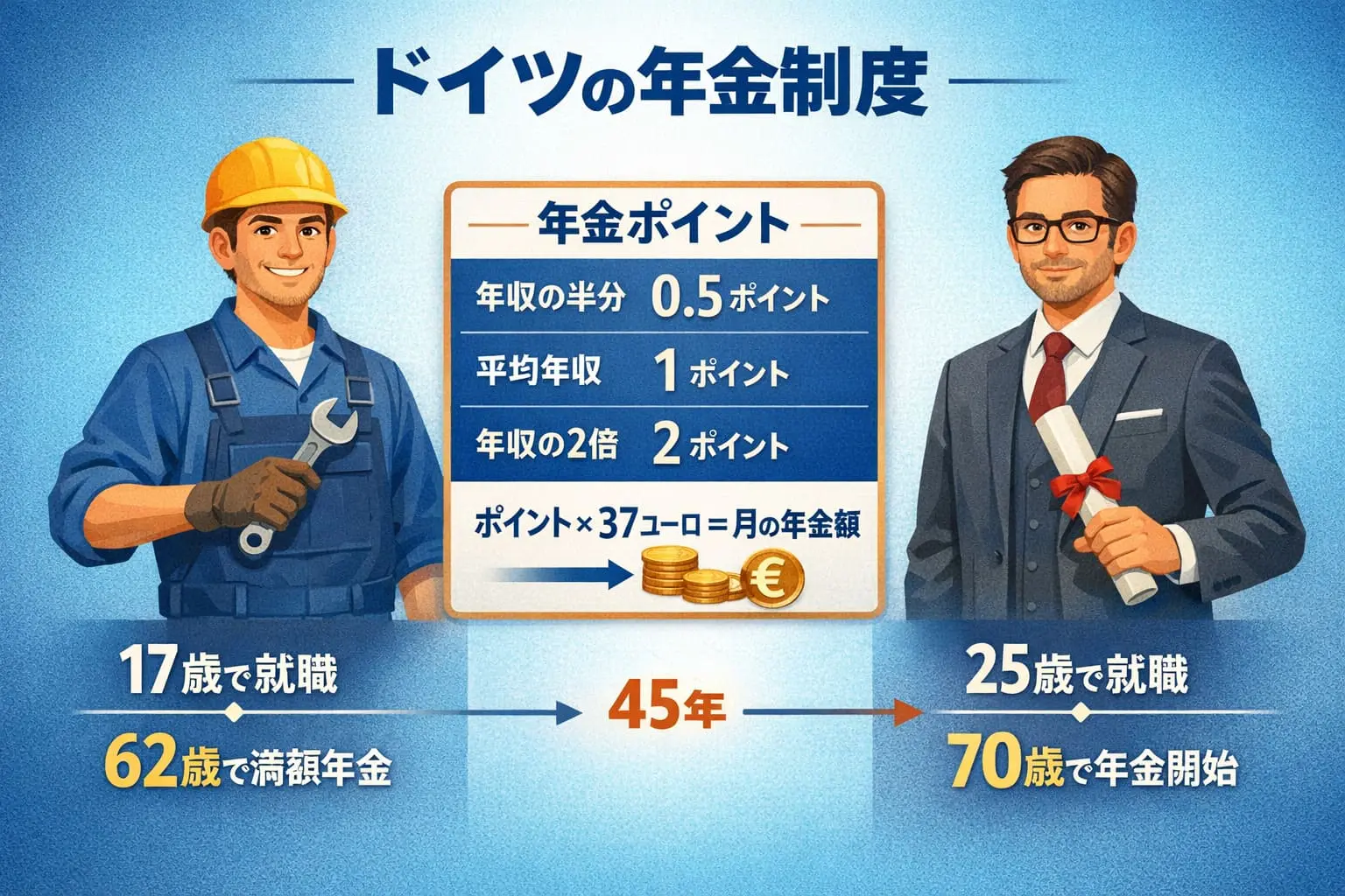 ドイツ・日本　年金比較